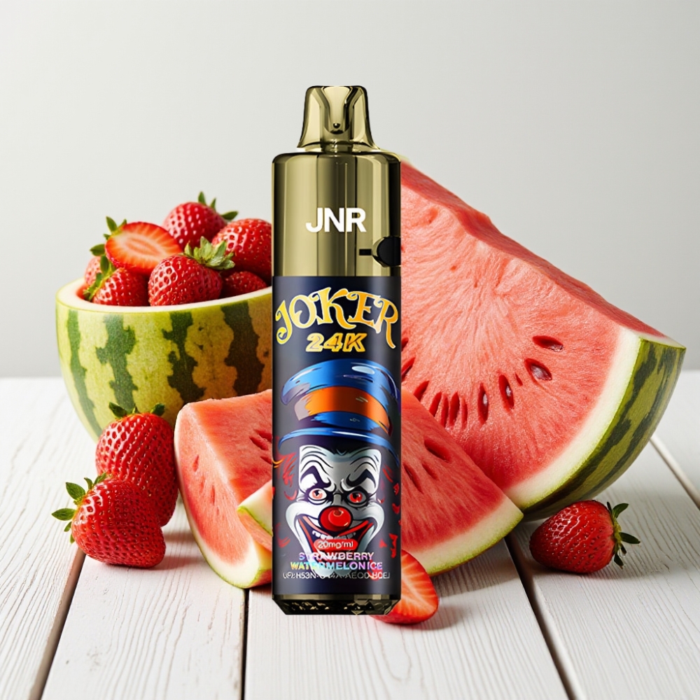 JNR Joker 24K Puffs Vienkartinis Veipas Braškės Arbūzas Ledas | 24000 Puffs, 800mAh, 2% nikotino