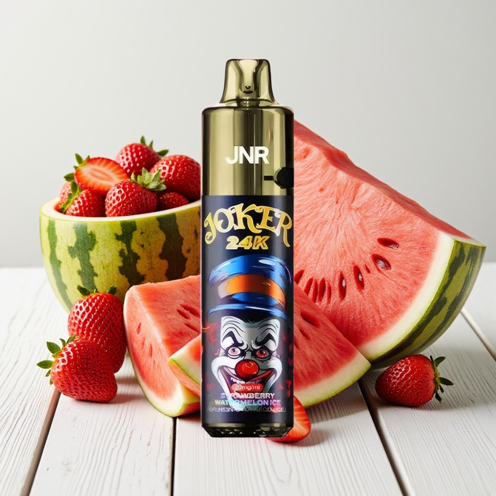 JNR Joker 24K Puffs Vienkartinis Veipas Braškės Arbūzas Ledas | 24000 Puffs, 800mAh, 2% nikotino