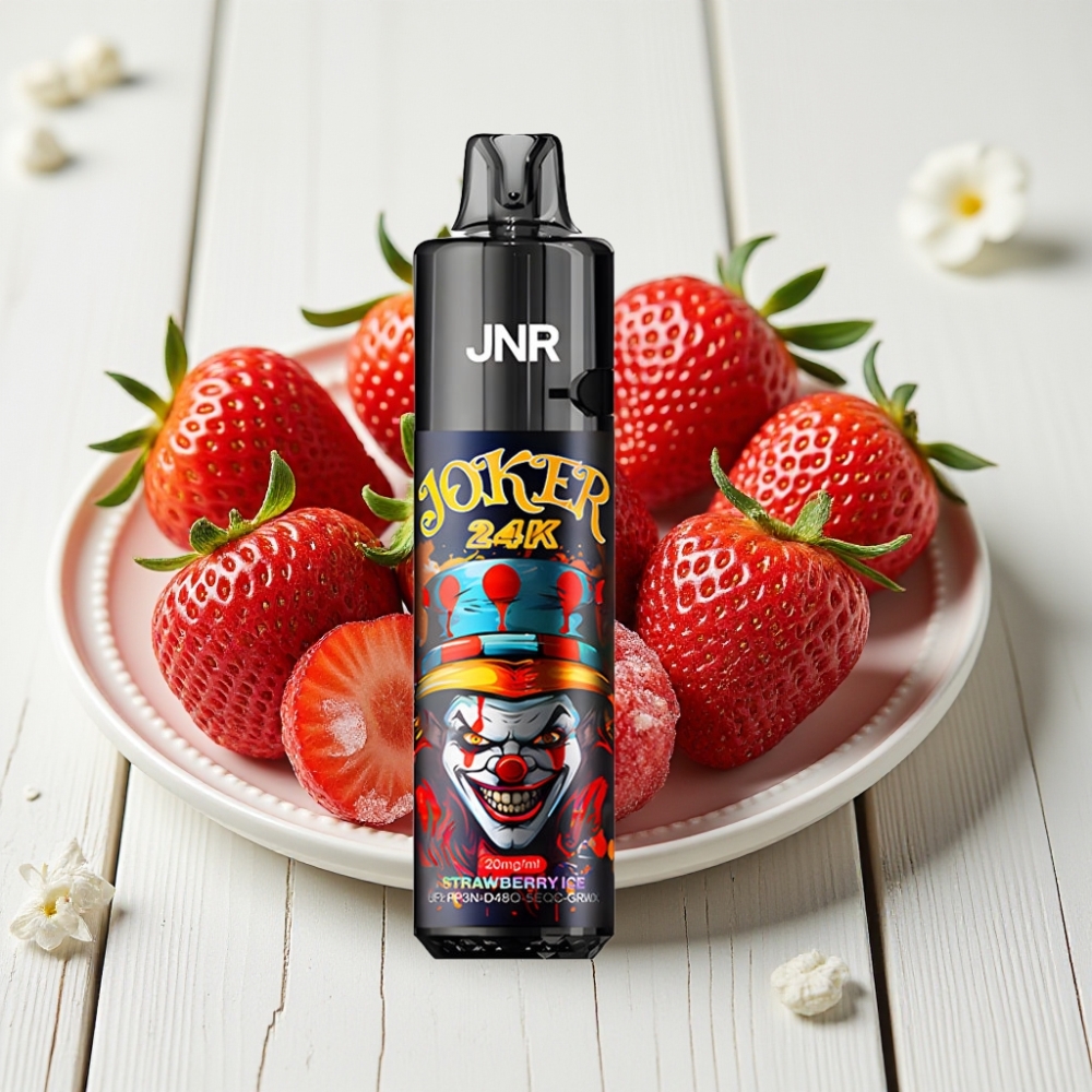 JNR Joker 24K Puffs Vienkartinis Veipas Braškės Ledas | 24000 Puffs, 2% Nikotino, 800mAh