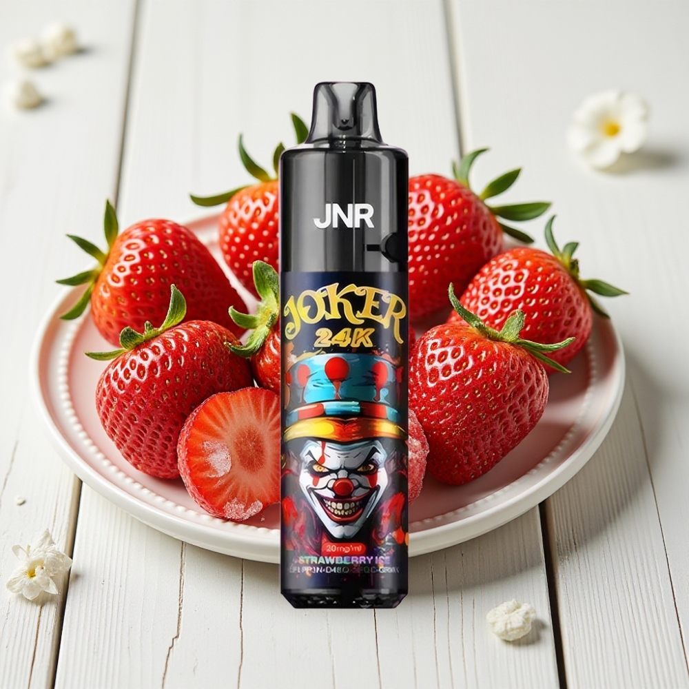 JNR Joker 24K Puffs Vienkartinis Veipas Braškės Ledas | 24000 Puffs, 2% Nikotino, 800mAh