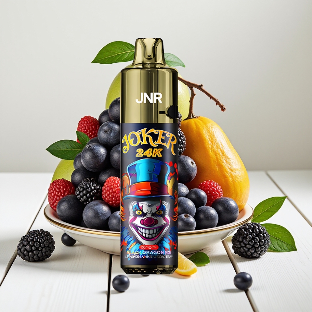 JNR Joker 24K Puffs Vienkartinis Veipas Juodojo Drakono Ledas | 24000 Puffs, 2% Nikotino, 800mAh