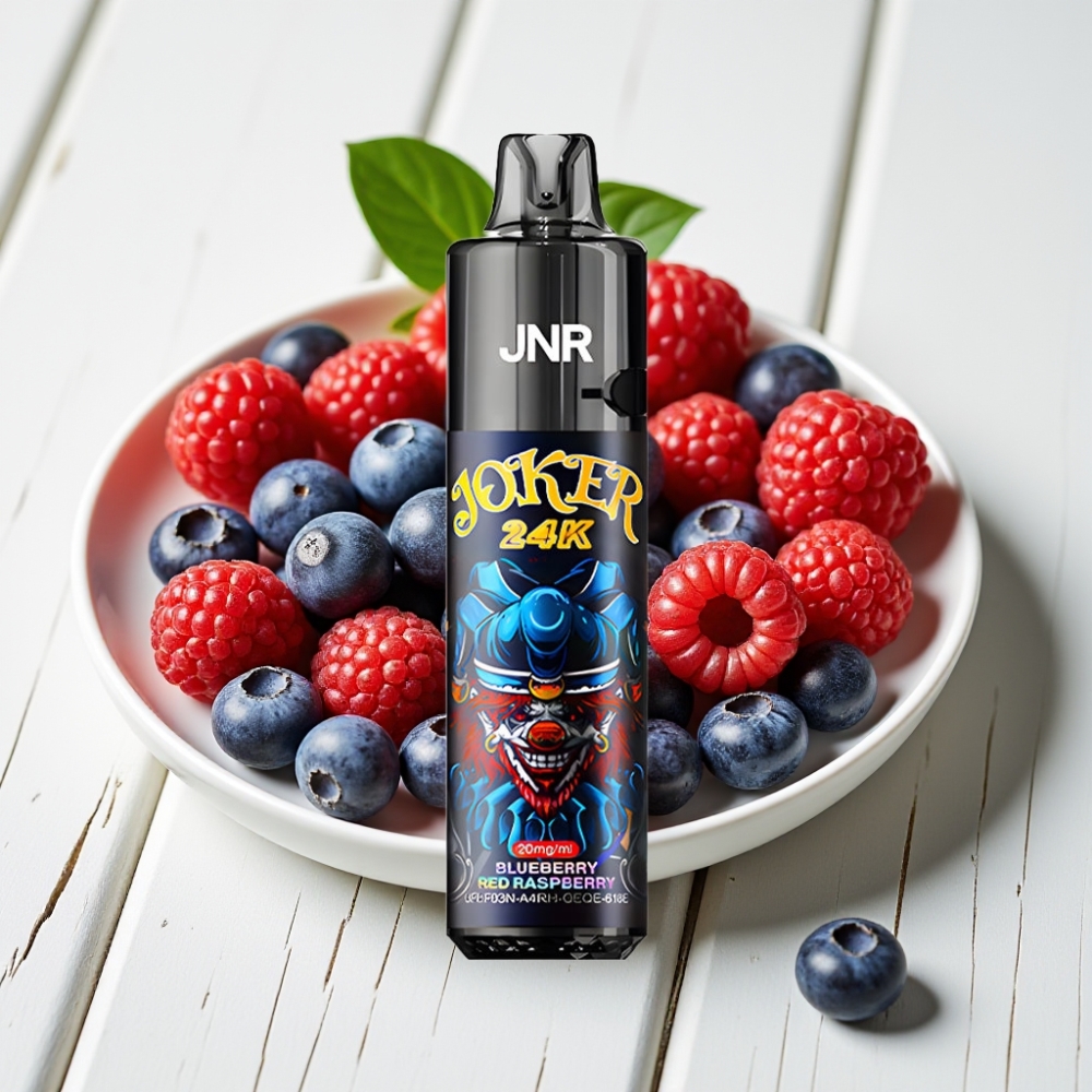 JNR Joker 24K Puffs Vienkartinis Veipas Mėlynės Raudonosios Avietės | 24000 Puffs, 2% Nikotino, 800mAh