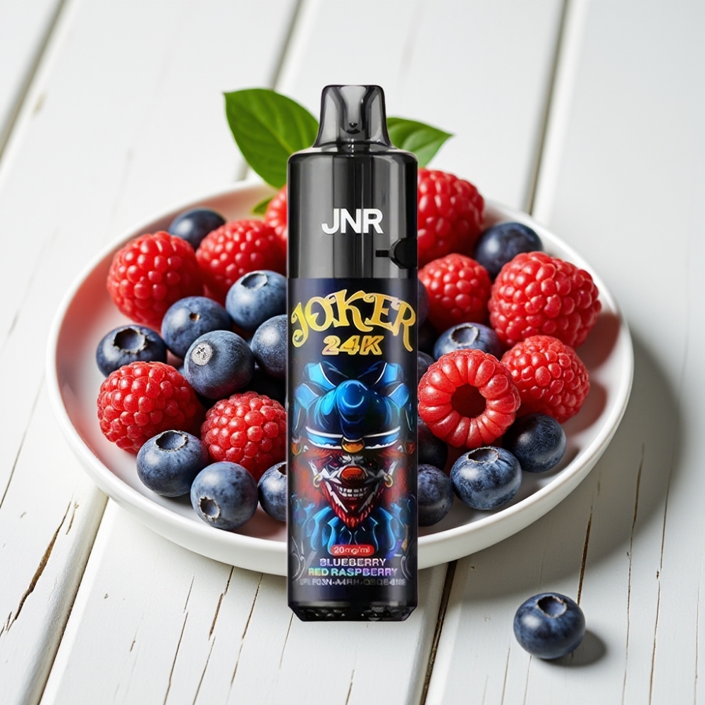 JNR Joker 24K Puffs Vienkartinis Veipas Mėlynės Raudonosios Avietės | 24000 Puffs, 2% Nikotino, 800mAh