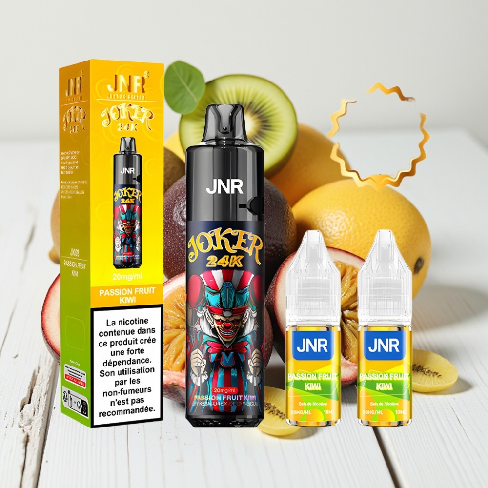 JNR Joker 24K Puffs Vienkartinis Veipas Marškiniai Vaisiai Kiwi | 24000 Puffs, 2% Nikotino, 800mAh