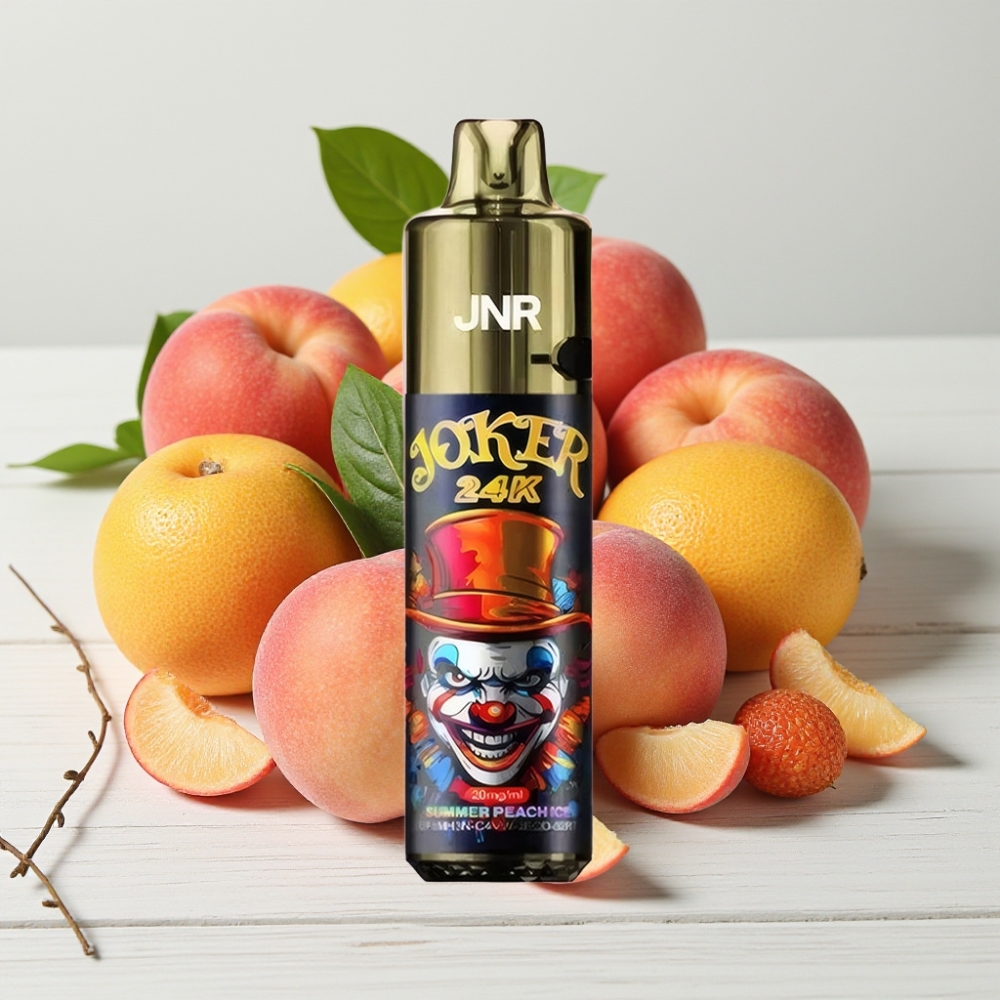 JNR Joker 24K Puffs Vienkartinis Veipas Vasara Persikas Ledas | 800mAh, 2+10ml, Type-C