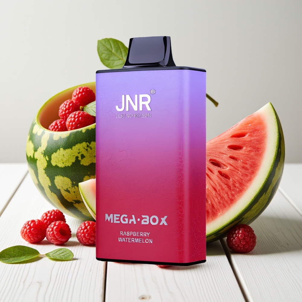 JNR Mega Box 25000 Pūkų Vienkartinis Veipas Avietės Arbūzas, 30ml, 850mAh, Type-C