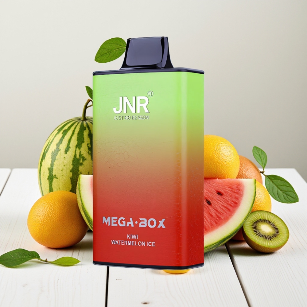 JNR Mega Box 25000 Pūkų Vienkartinis Veipas Kiwi Arbūzas Ledas, 30ml, 850mAh, Type-C