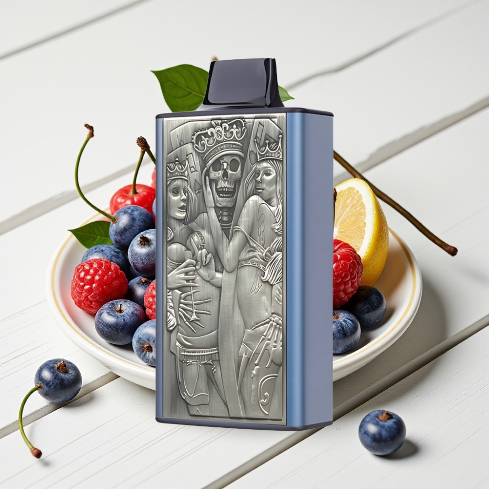 JNR Mega Box 25000 Pūkų Vienkartinis Veipas Mėlynų Braškių Vyšnių, 30ml, 850mAh, Type-C