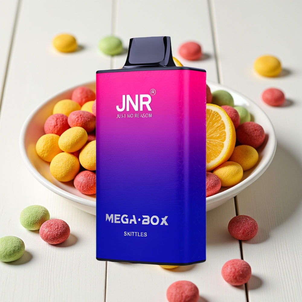 JNR Mega Box 25000 Pūkų Vienkartinis Veipas Skittles (30ml, 850mAh, 2% Nikotino)