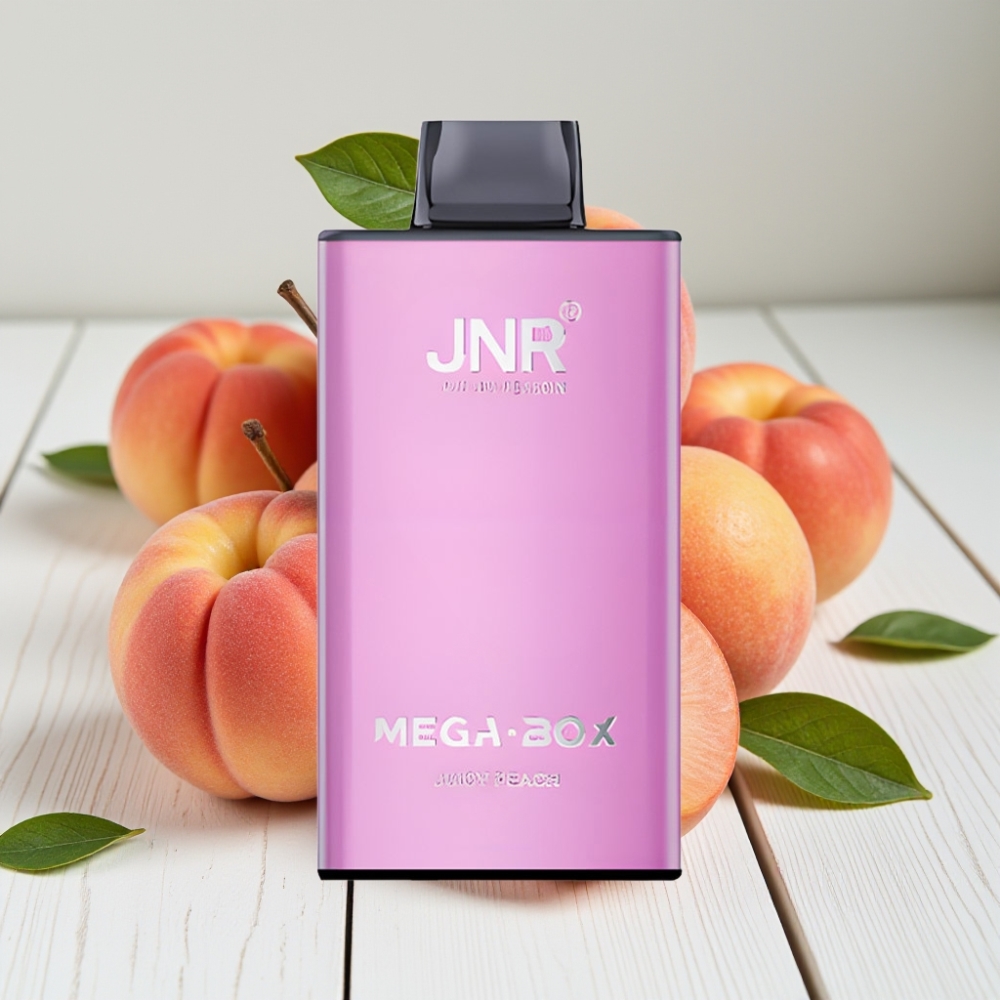 JNR Mega Box 25000 Pūkų Vienkartinis Veipas Sultingas Persikas, 30ml, 850mAh, Type-C