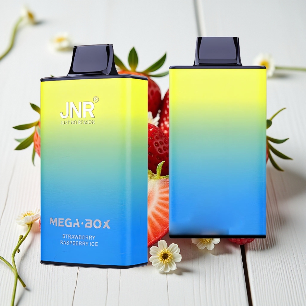 JNR Mega Box 25000 Pūkšt. Vienkartinis Veipas Braškės Avietės Ledas, 30ml, 850mAh, Type-C