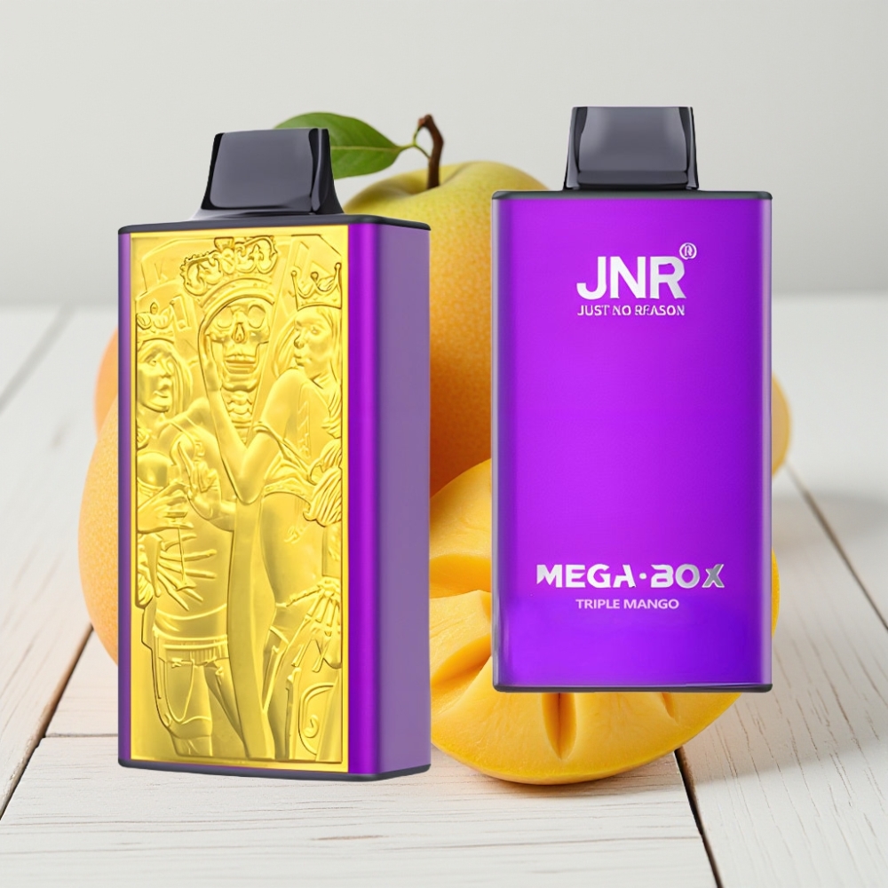 JNR Mega Box 25000 Pruokai, 30ml, 850mAh, Trigubas Mango
