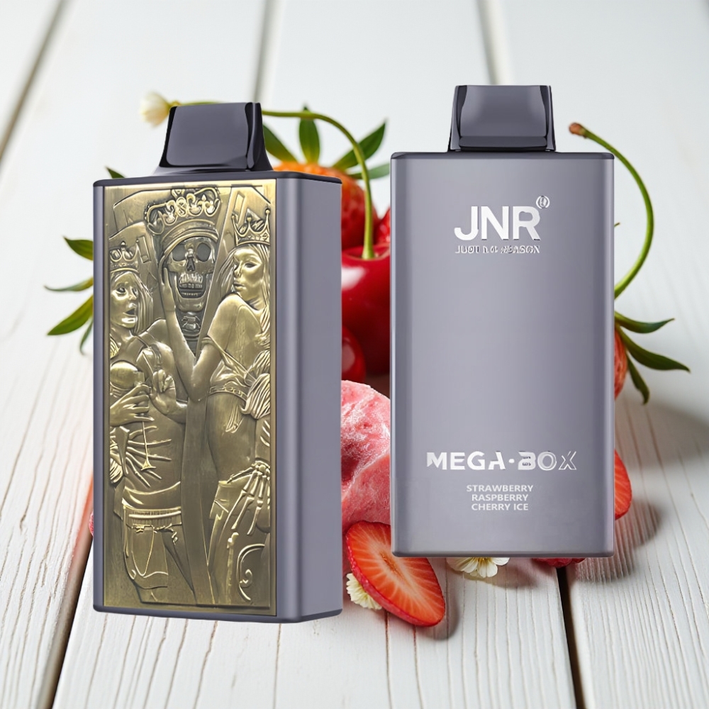 JNR Mega Box 25000 Puffs Vienkartinis Veipas Braškės Avietės Vyšnios Ledas, 30ml, 850mAh, Type-C