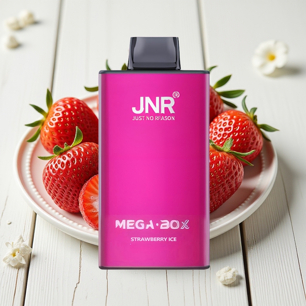 JNR Mega Box 25000 Puffs Vienkartinis Veipas Braškės Ledas, 30ml, 850mAh, Tipo-C