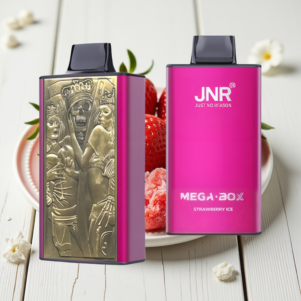 JNR Mega Box 25000 Puffs Vienkartinis Veipas Braškės Ledas, 30ml, 850mAh, Tipo-C