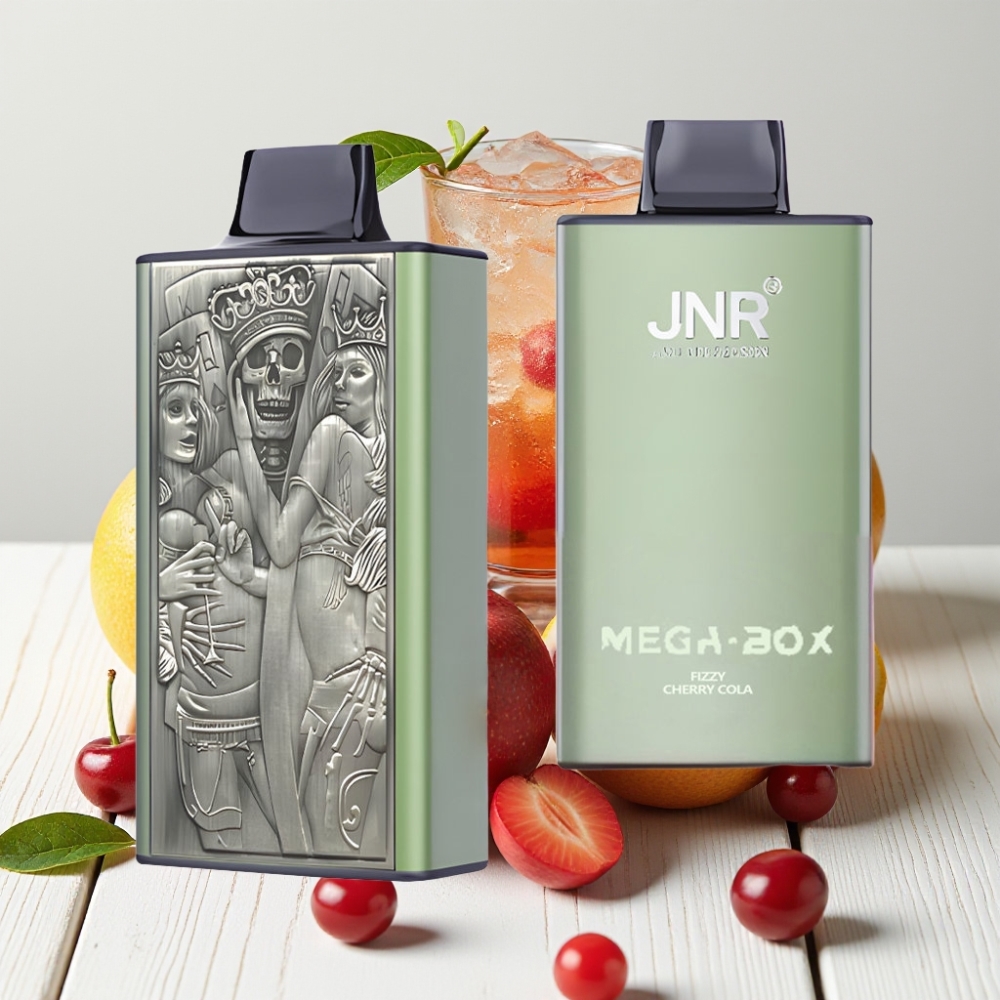 JNR Mega Box 25000 Puffs Vienkartinis Veipas Gaziruota Vyšnių Kola – 30ml, 850mAh, Type-C