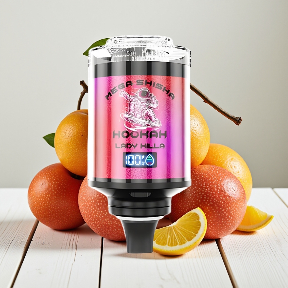 JNR Mega Shisha Hookah 100K Stalinamas Stolinis | 100K potūkiai, 60ml, 2200mAh, Type-C, Dama Žudikė