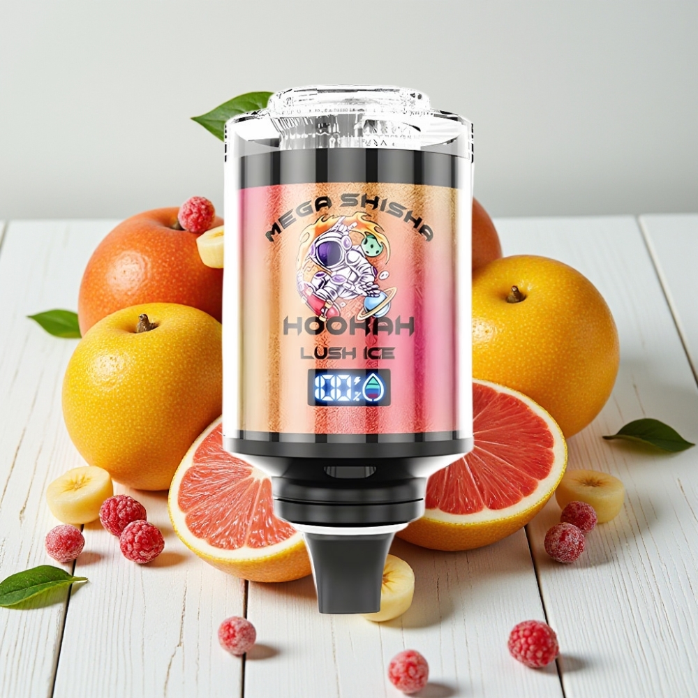 JNR Mega Shisha Hookah 100K Stalo Derinys Žalias Ledas | 100K puffų, 60ml, Type-C