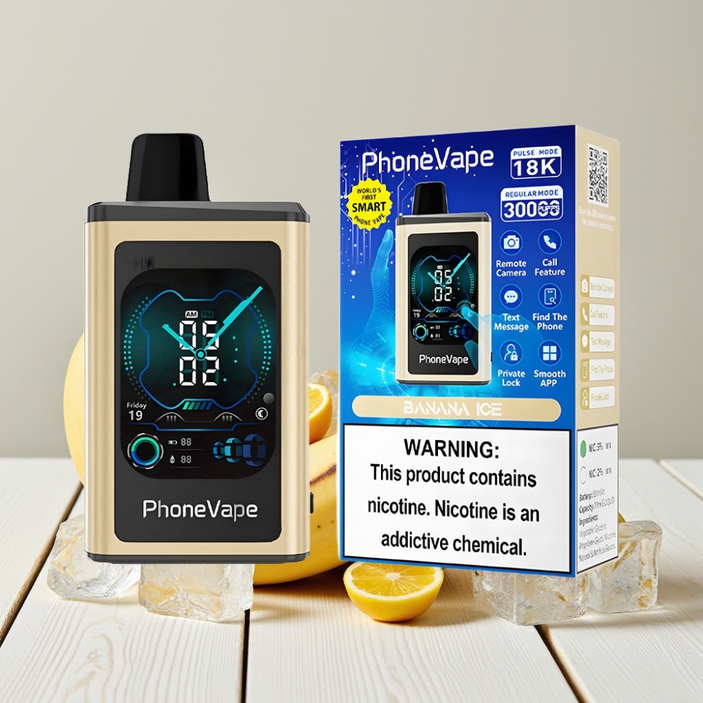 JNR PhoneVape 30000 užsikandimų Vienkartinis Veipas Bananinė Šalta, 850mAh, Turbo Režimas, Oro Srautas