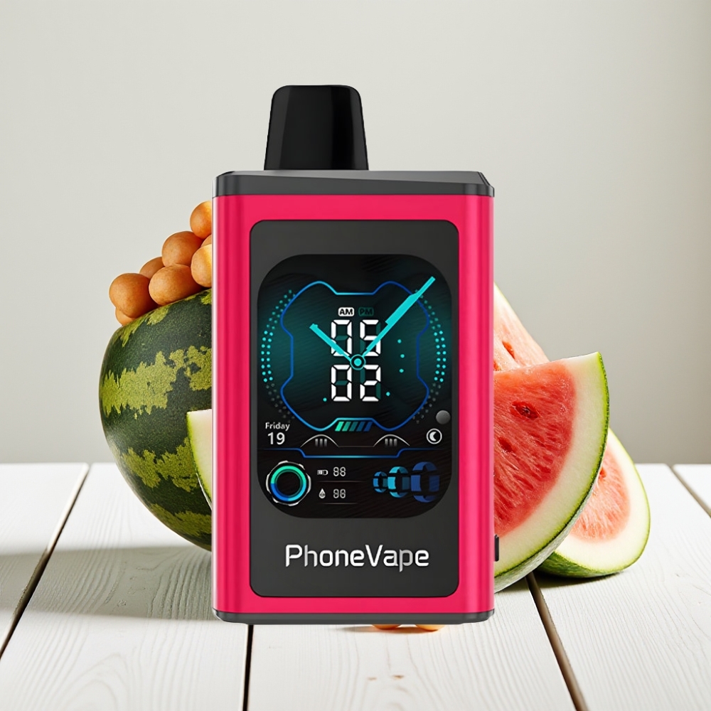 JNR PhoneVape 30000 užtaisų vienkartinis veipas Arbūzas su mentoliu, 850mAh, Turbo, Oro srautas