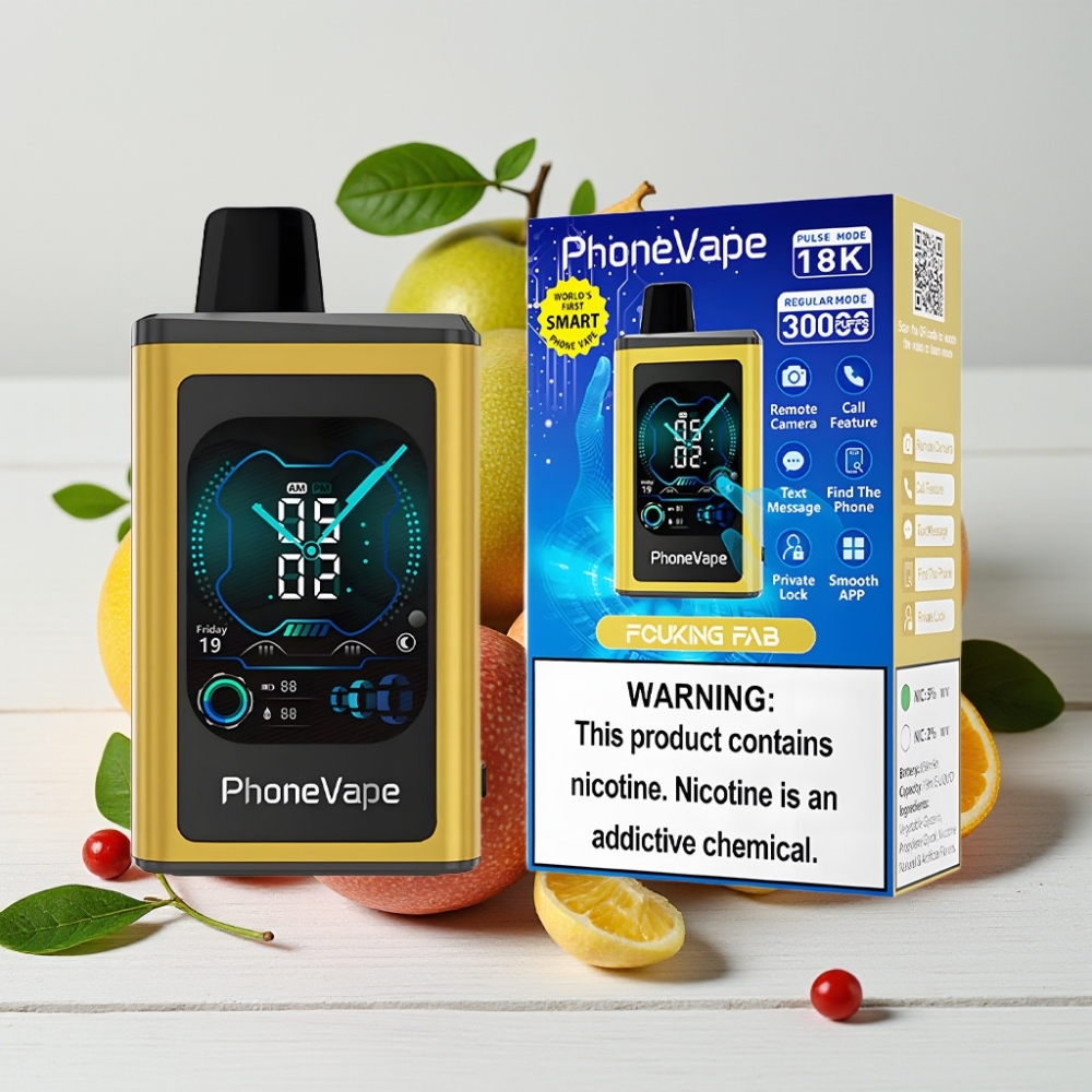 JNR PhoneVape 30000 užtraukimų Vienkartinis Veipas Užkietėjęs | 850mAh, Turbo, Oro srautas, Ekranas