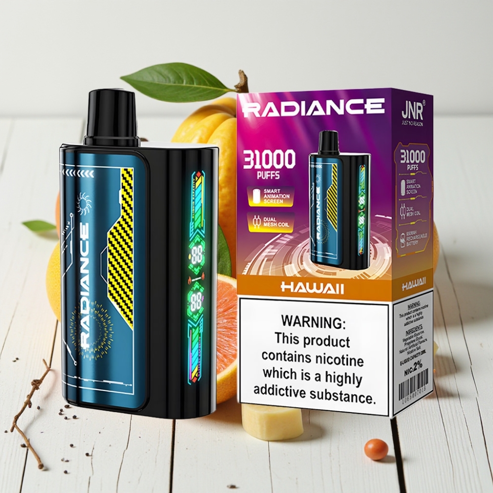 JNR Radiance 31000 Pūkų Dispozicinis Veipas HAWAII, 28ml, 950 mAh, 2% nikotino