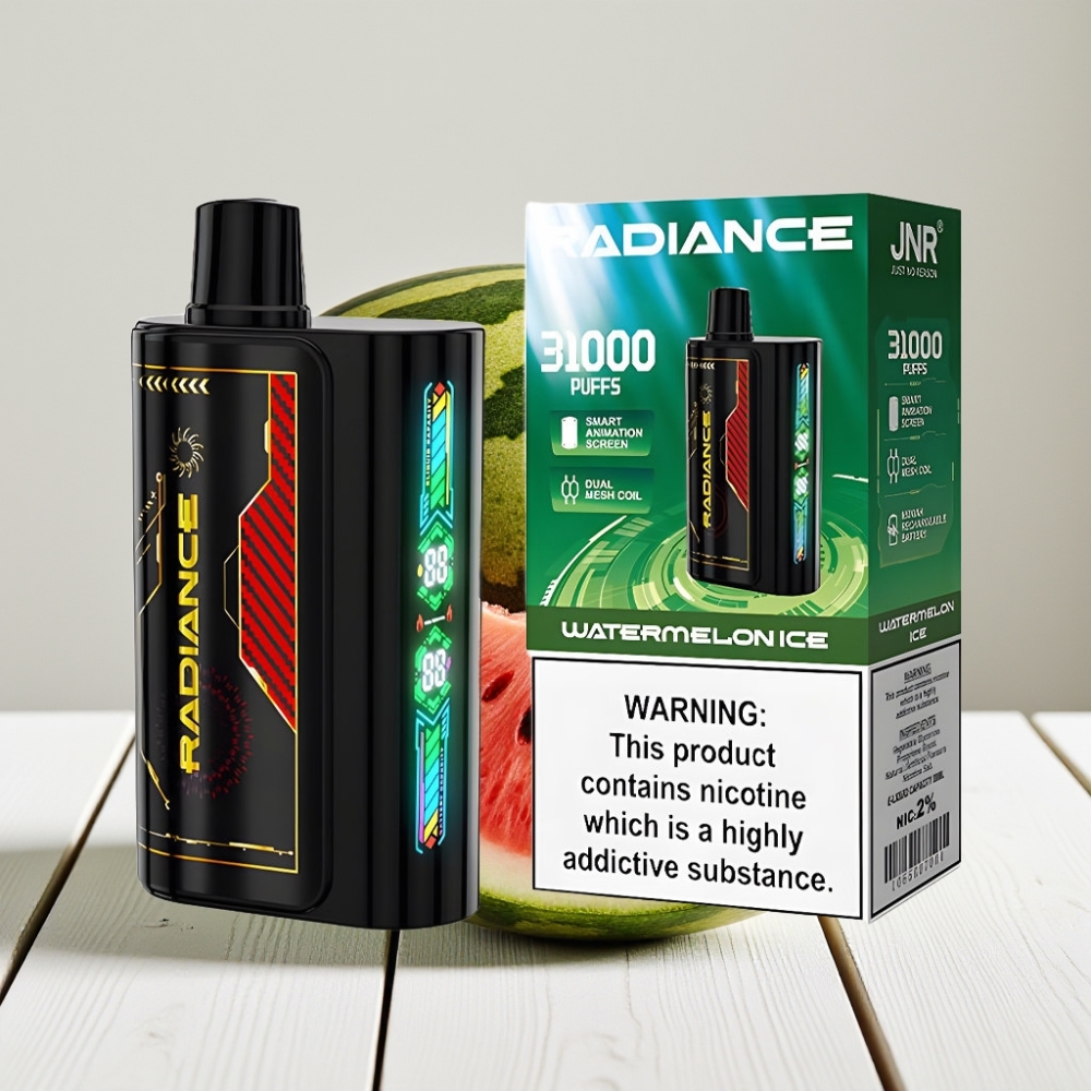 JNR Radiance 31000 Pūkų Vienkartinis Veipas ARBŪZAS LEDAS, 28ml, 950mAh, Type-C