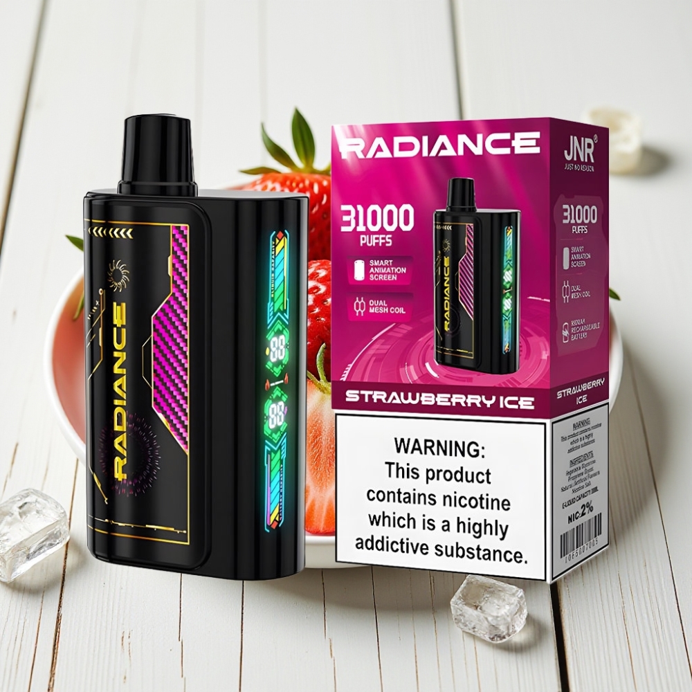 JNR Radiance 31000 Pūkų Vienkartinis Veipas BRAŠKIŲ LEDAS, 28ml, 950 mAh