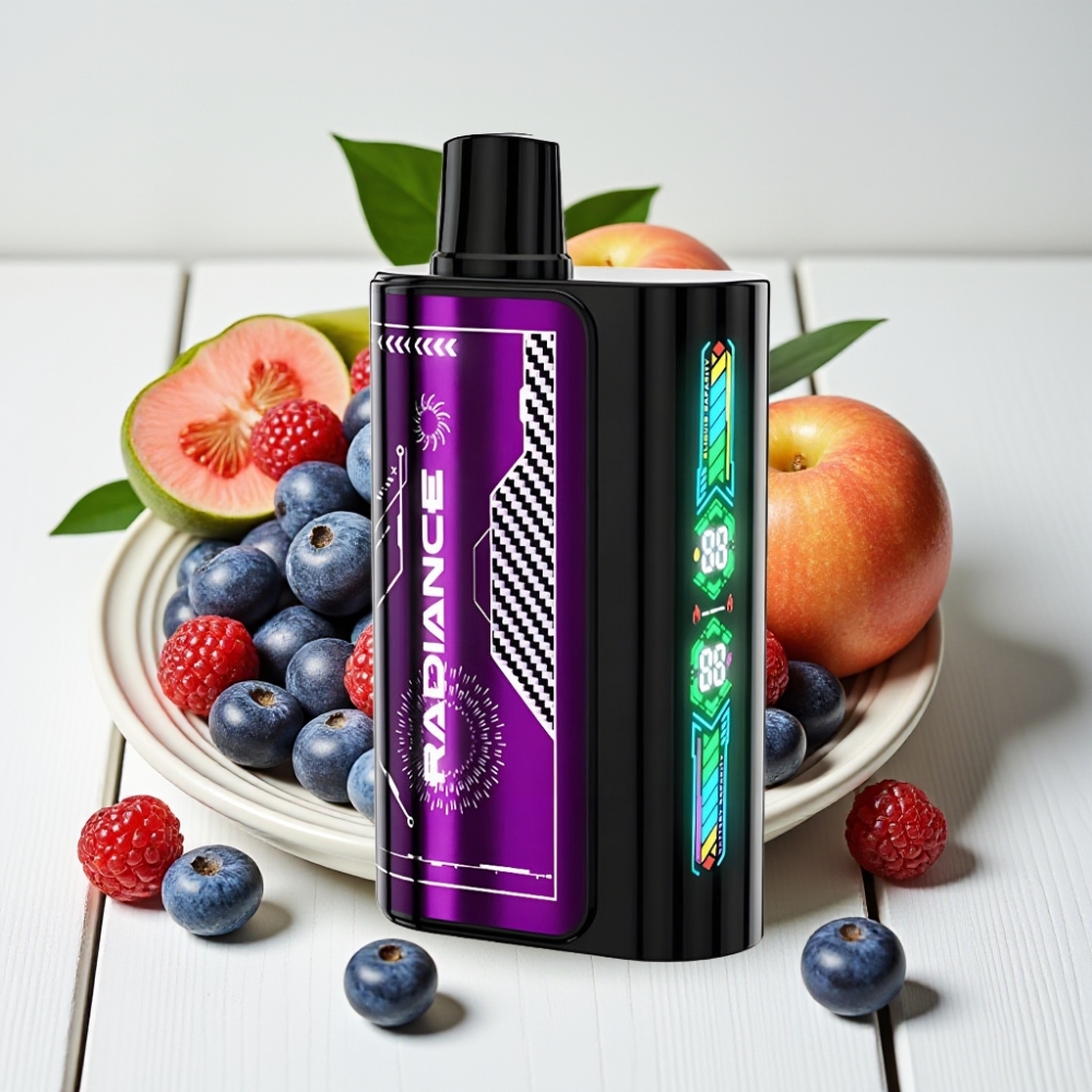 JNR Radiance 31000 Pūkų Vienkartinis Veipas MĖLYNA AVIETĖ VYŠNIA, 28ml, 950mAh