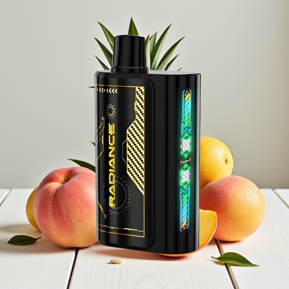 JNR Radiance 31000 Pūkų Vienkartinis Veipas PERSIKAS MANGO ANANASAS, 28ml, 950mAh