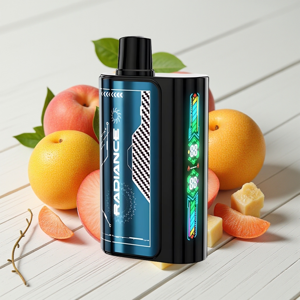 JNR Radiance 31000 Pūkšt. Vienkartinis Veipas VASAROS PERSIKO LEDAS, 28ml, 950mAh, Type-C