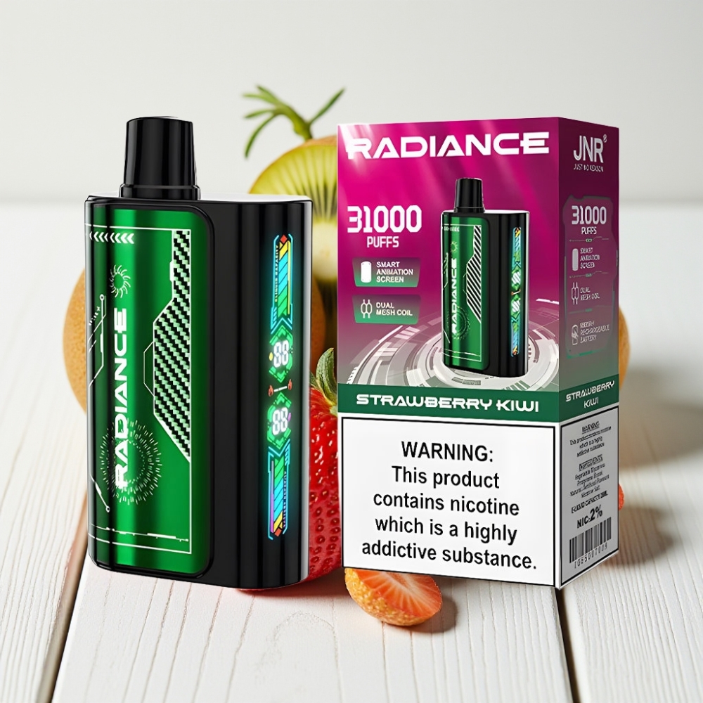 JNR Radiance 31000 Puffs Vienkartinis Veipas BRAŠKIŲ KIWI, 28ml, 950 mAh