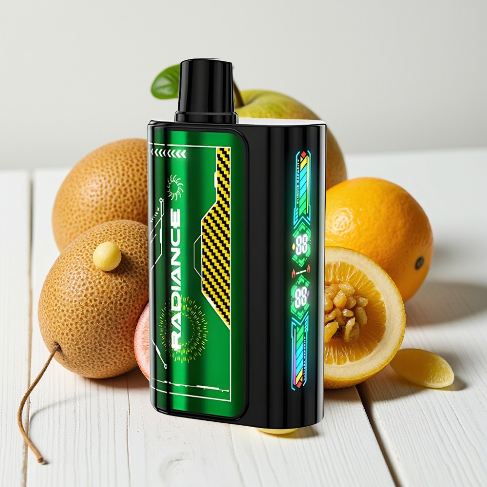 JNR Radiance 31000 Puffs Vienkartinis Veipas MARŠKINIO VAIŠTINĖ KIWI, 28ml, 950mAh