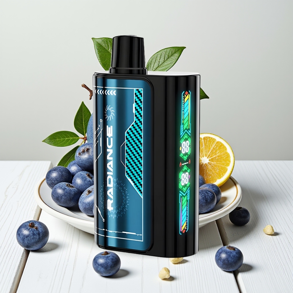 JNR Radiance 31000 Puffs Vienkartinis Veipas MĖLYNA AVIETĖ LEDAS, 28ml, 950mAh