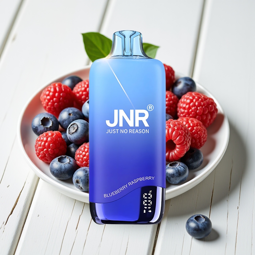 JNR Rainbow 10500 Puffs Vienkartinis Veipas Mėlynųjų aviečių ir aviečių, 10500 Puffs, 18ml, 0.8ohm