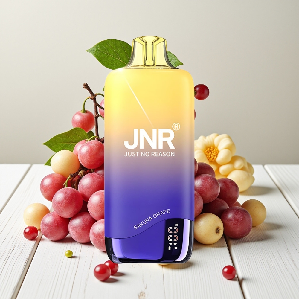 JNR Rainbow 10500 Puffs Vienkartinis Veipas Sakura Vynuogės – 10500 Puffs, 18ml, 0,8Ω Tinklelis