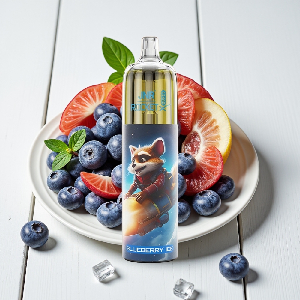 JNR Rocket-X 12400 Puffs Vienkartinis Vapas Mėlynių Uogų Ledas | 25ml, 850mAh, Tipas-C