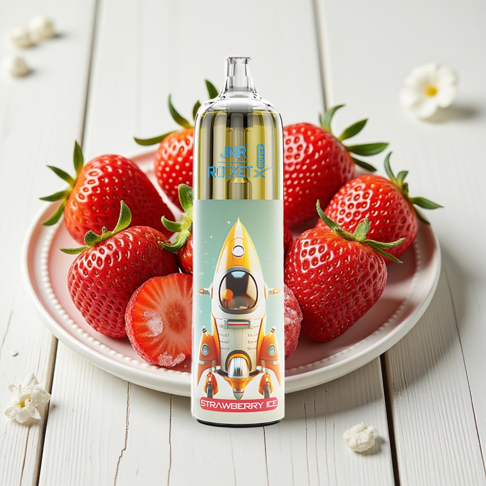 JNR Rocket-X 12400 Puffs Vienkartinis Veipas Braškės Ledas | 25ml, 850mAh, Tipas-C