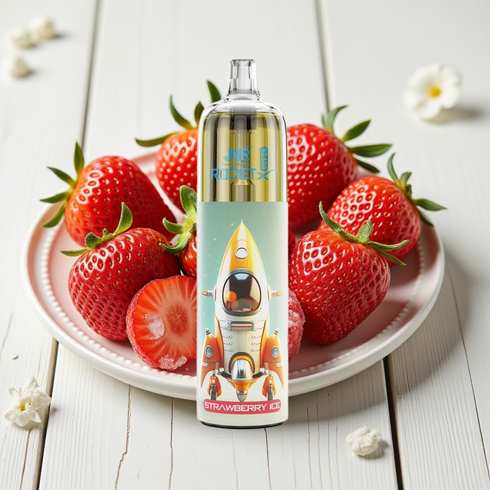 JNR Rocket-X 12400 Puffs Vienkartinis Veipas Braškės Ledas | 25ml, 850mAh, Tipas-C