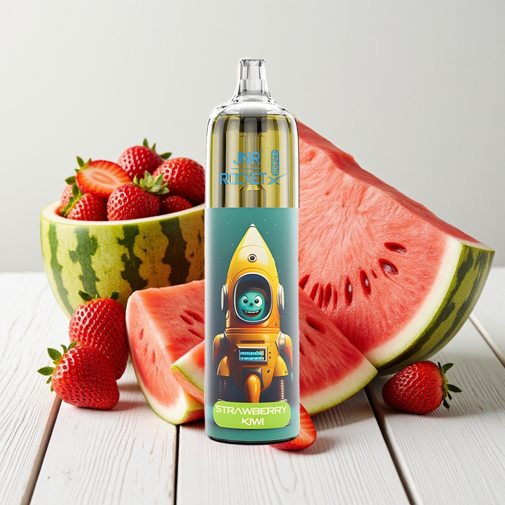 JNR Rocket-X 12400 Puffs Vienkartinis Veipas Braškinės Arbūzo Ledas | 25ml, 850mAh, Type-C