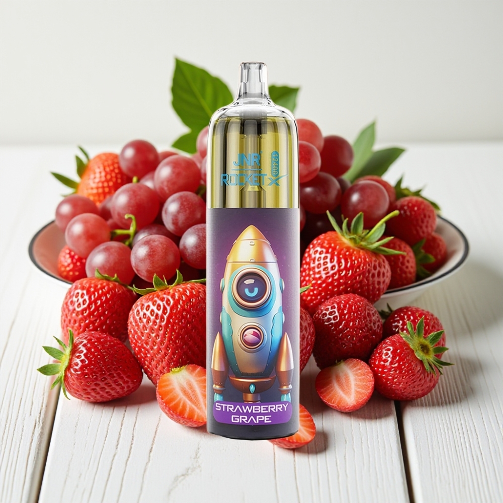 JNR Rocket-X 12400 Puffs Vienkartinis Veipas Braškynės Vynuogės | 25ml, 850mAh, Type-C