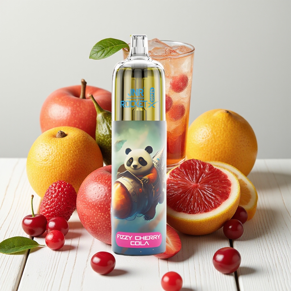 JNR Rocket-X 12400 Puffs Vienkartinis Veipas Gazuota Vyšnių Kolos – 25ml, 850mAh, Tipas-C