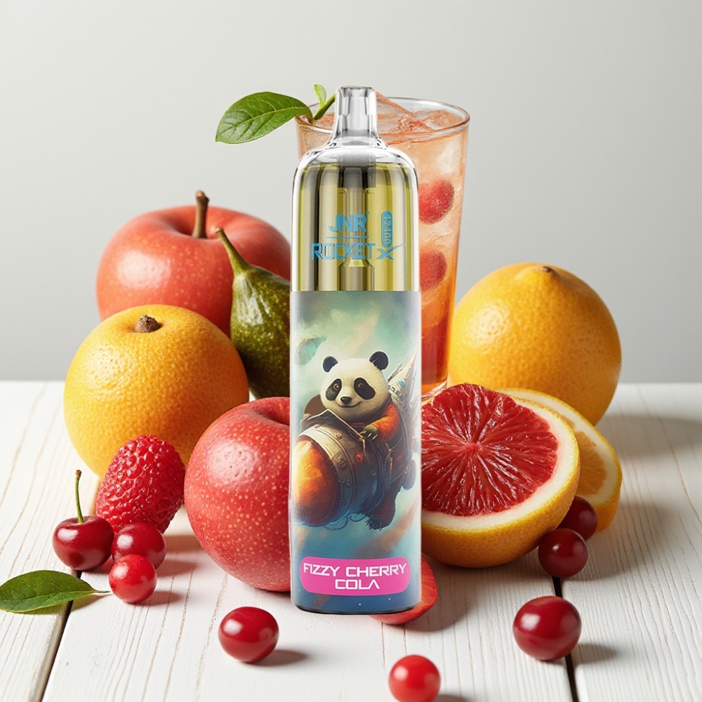 JNR Rocket-X 12400 Puffs Vienkartinis Veipas Gazuota Vyšnių Kolos – 25ml, 850mAh, Tipas-C