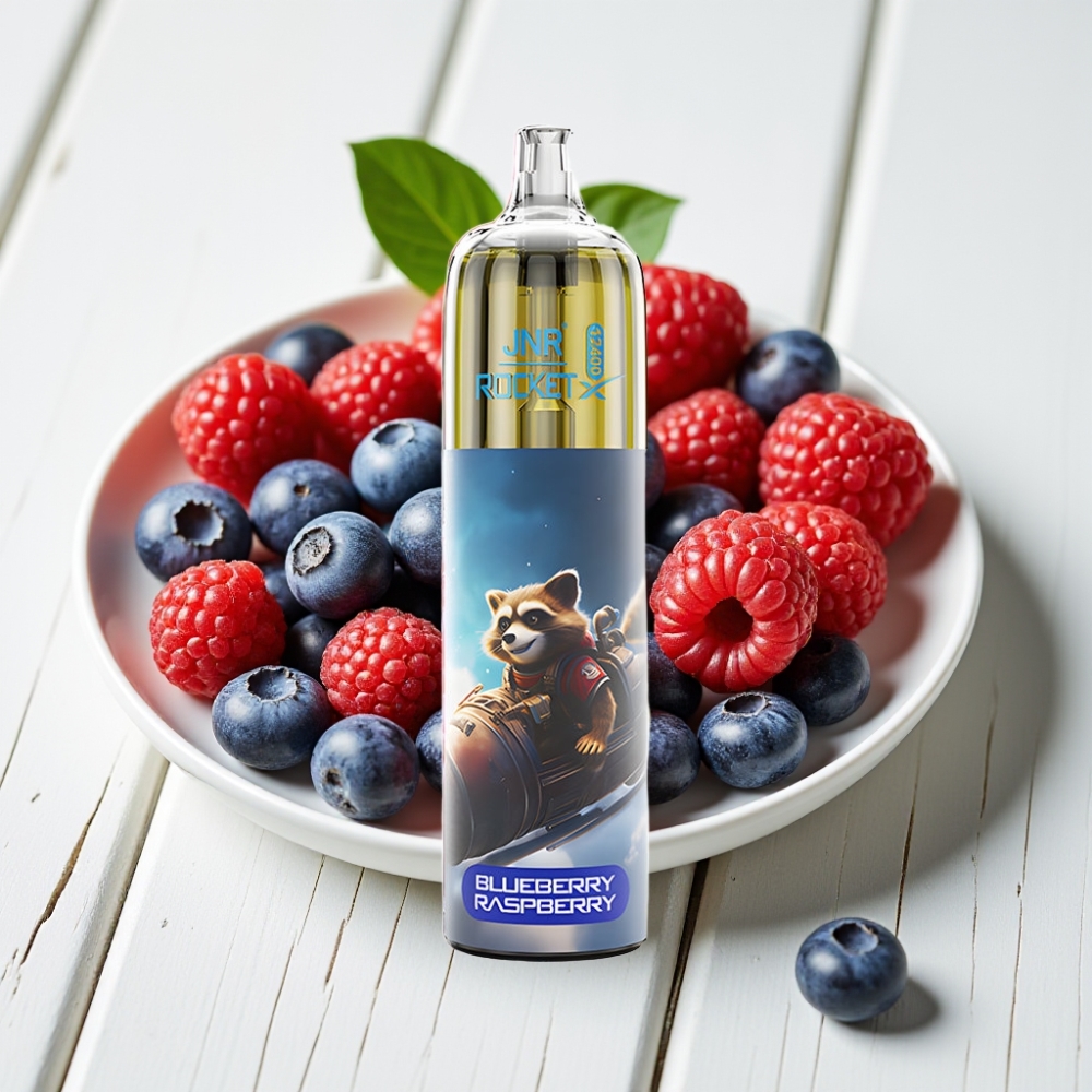 JNR Rocket-X 12400 Puffs Vienkartinis Veipas Mėlynių aviečių, 25ml, 850mAh, Type-C