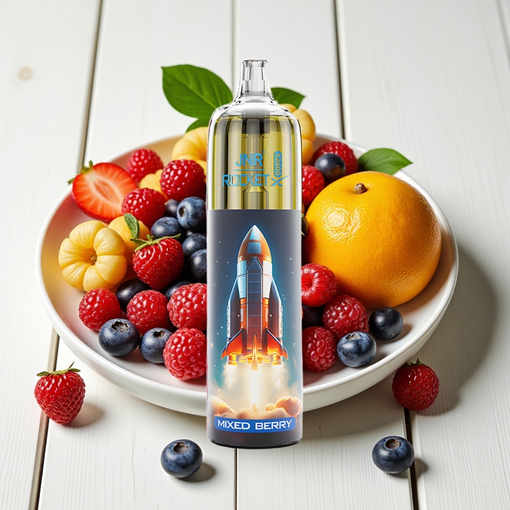 JNR Rocket-X 12400 Puffs Vienkartinis Veipas (Mišrios Uogos) – 25ml, 850mAh, 1.2Ω