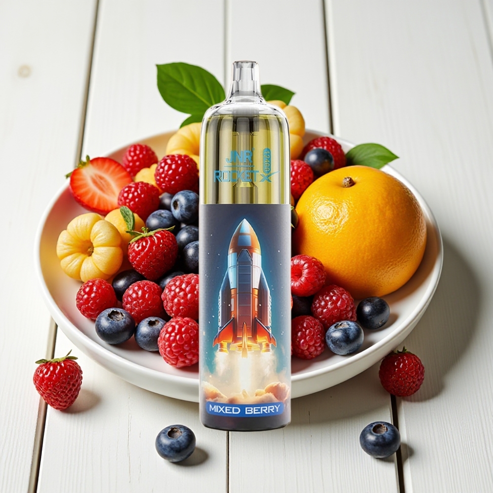 JNR Rocket-X 12400 Puffs Vienkartinis Veipas (Mišrios Uogos) – 25ml, 850mAh, 1.2Ω
