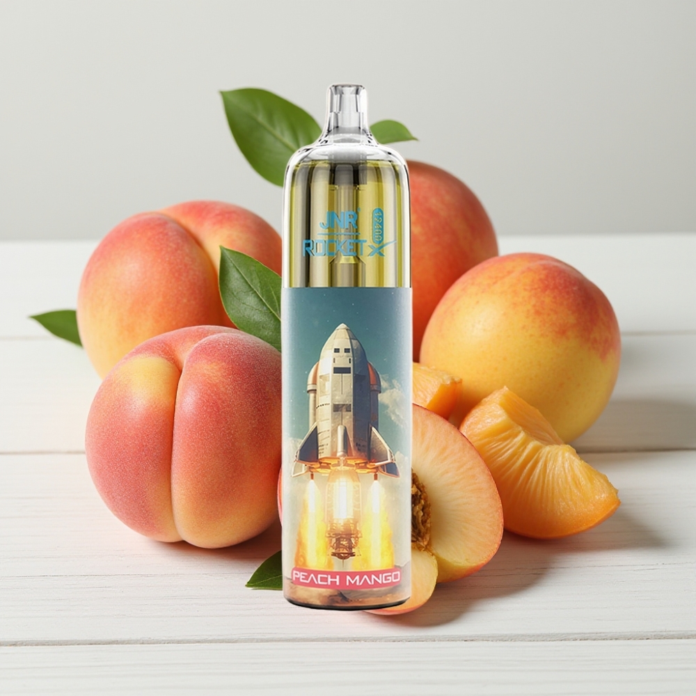 JNR Rocket-X 12400 Puffs Vienkartinis Veipas Persikas Mango, 25ml, 850mAh, 1.2Ω