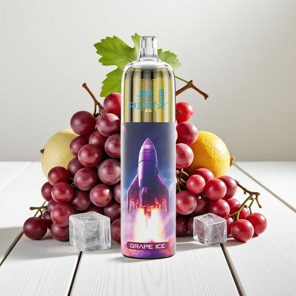 JNR Rocket-X 12400 Puffs Vienkartinis Veipas Vynuogių Ledas | 25ml, 1.2Ω, 850mAh