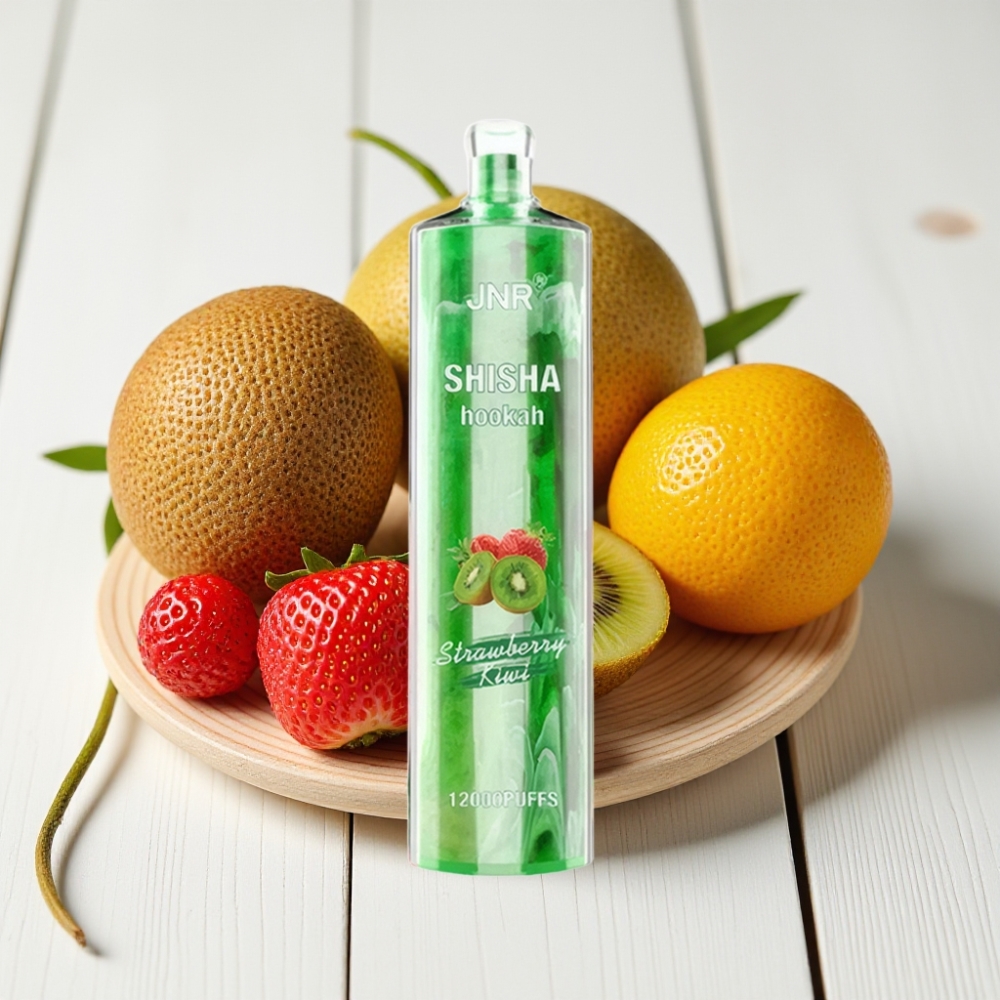 JNR Shisha Hookah 12000 Puffs Vienkartinis Veipas Braškė-Kiwi, 24ml, 750mAh, Type-C