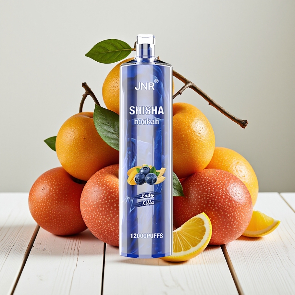 JNR Shisha Hookah 12000 Puffs Vienkartinis Veipas Lady Killa (Dama Žudikė), 24ml/750mAh/Type-C